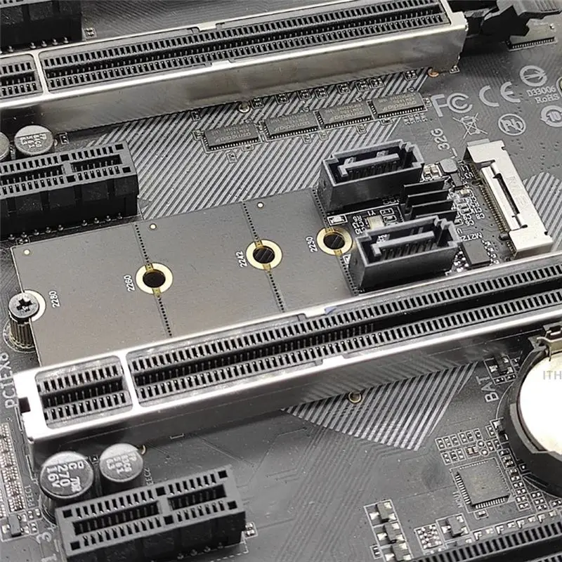 A64I M.2 KEY-M NVME PCI-E To 2-Port Sata3.0 Expansion Card Adapter Card Drive-Free JMB582 Supports 2230 2242 2260 2280 Slots