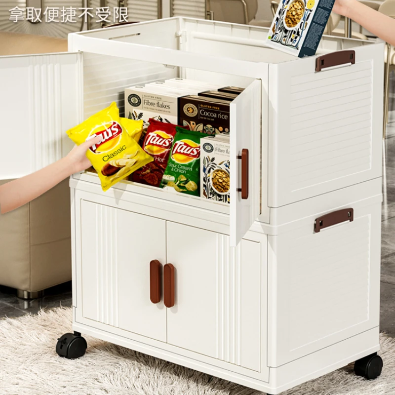 installation-free folding storage household lockers living room boxes plastic finishing snack cabinets