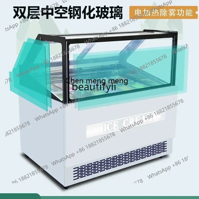 X ss 8617 خزانة الآيس كريم التجارية سميكة قطع الزبادي المقلي المجمدة خزانة عرض أفقية المصاصة المجمدة آيس كريم كابي