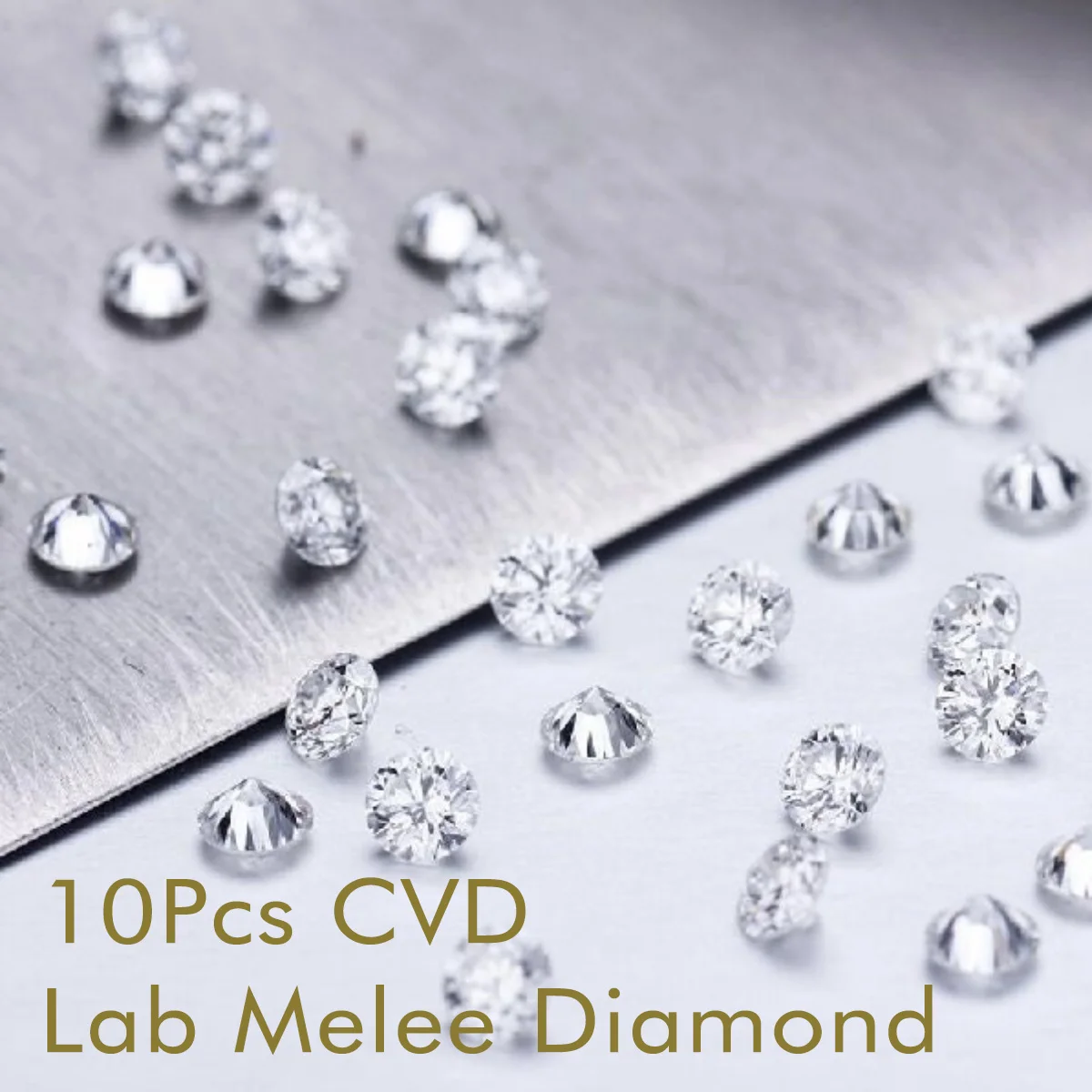 

10 Pcs 2.6-4.1mm CVD Round Cut Lab Melee Diamond Different Sizes Melee Diamond Lab Small Diamond for Jewelry Made