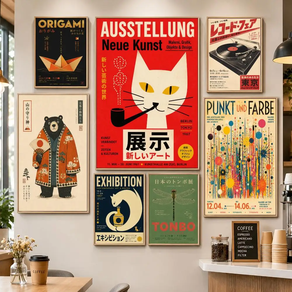 Art Japanese Exhibition Ukiyoe Culture Poster PP Decorative Poster Water-Resistant Print Apartment Dorm Office Cafe Gift