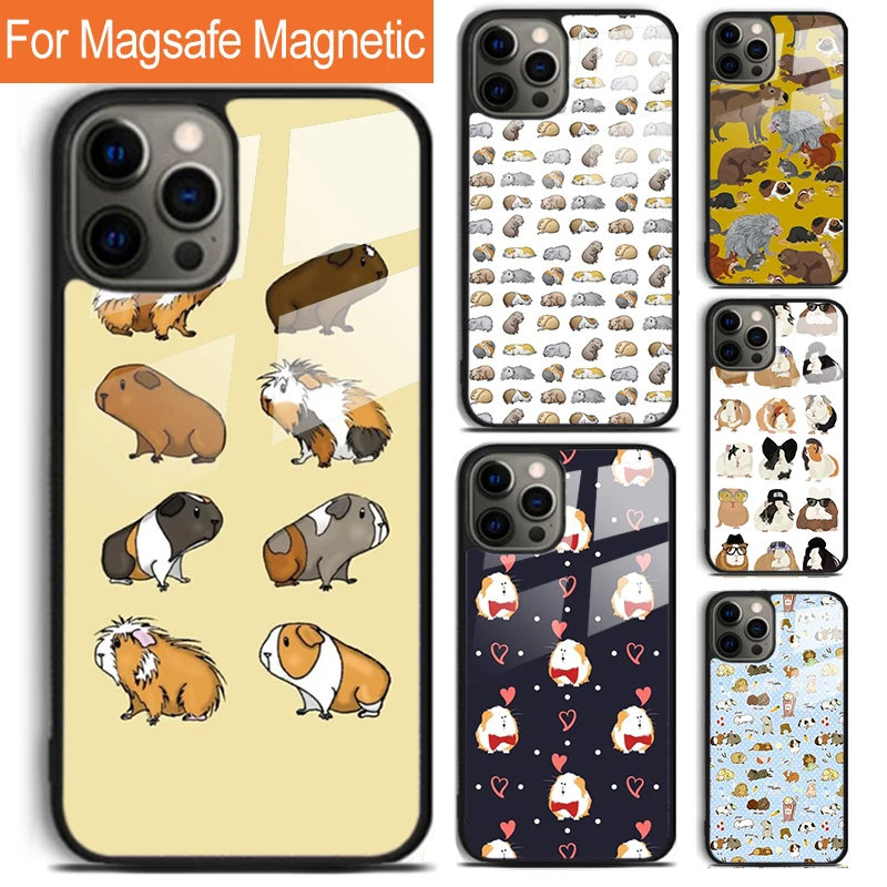 squirrel Guinea Pig Mouse Phone Case For iPhone 16 15 14 13 12 11 Pro Max Plus Magsafe Magnetic Wireless Charging Cover