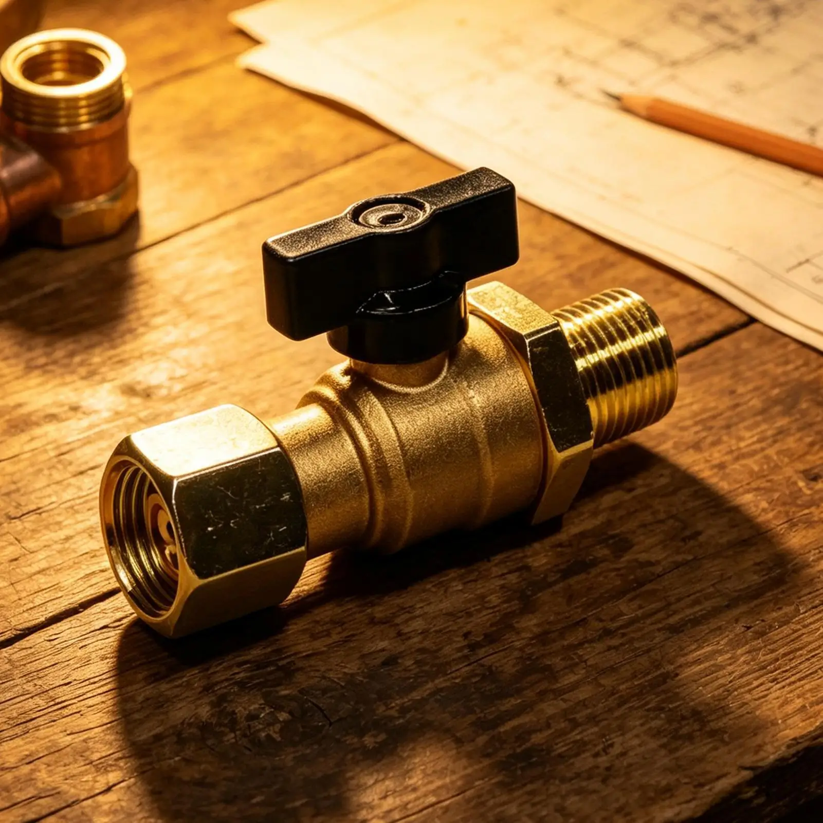 Brass Anti-Deviation Semi-Trailer Front Wheel Air Cut-Off Switch Directional Brake Air Pipe Cylinder Connection Valve for Truck