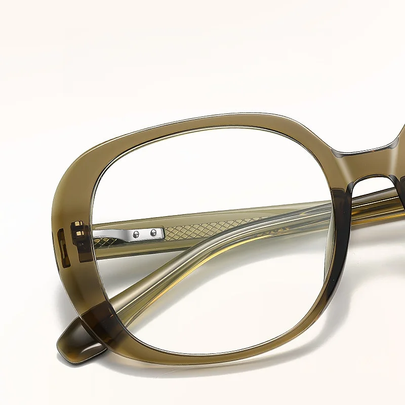 New Large Frame Sheet Eyeglass Frame Retro Oval Women's Eyeglass Frame Anti Blue Light TR Optical Prescription Frame Women 4006