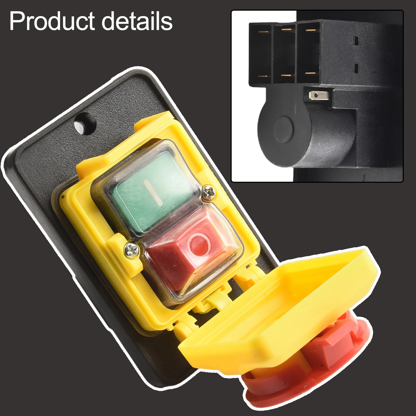 

Переключатель 15А, мгновенный переключатель, уровень защиты IP54, защита отключения электроэнергии, безопасный переключатель, прочная конструкция для режущих машин