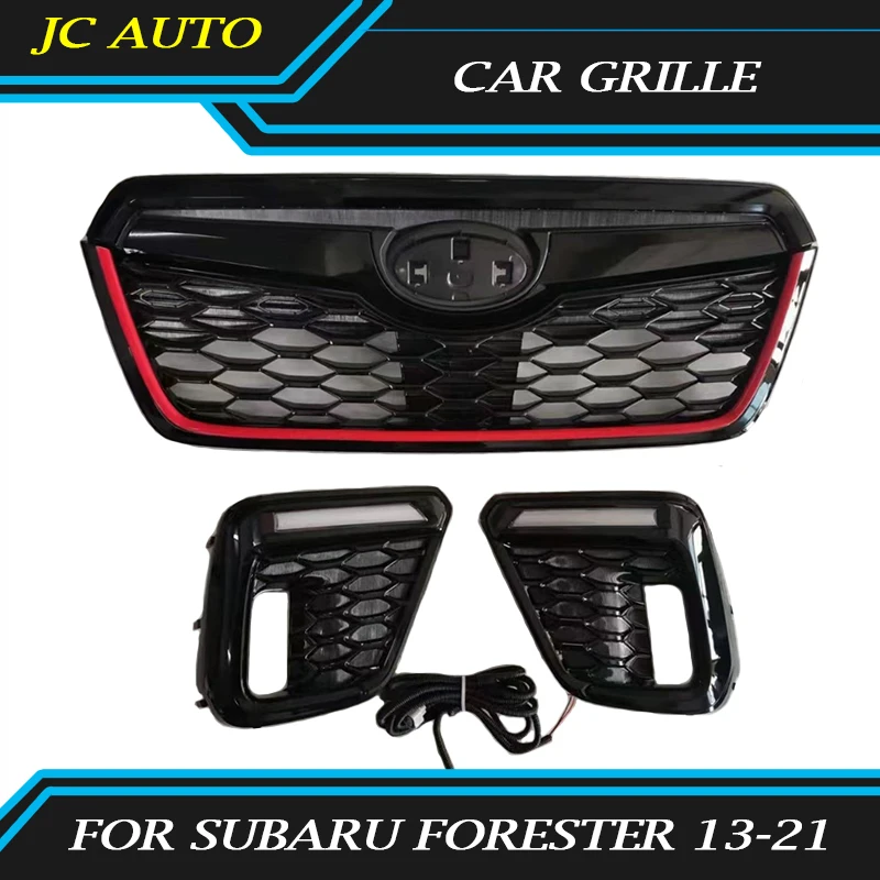 

Car grille for Subaru Forester 13-21 grille fog lights retrofit grill high quality grille fog lights Auto exterior accessories