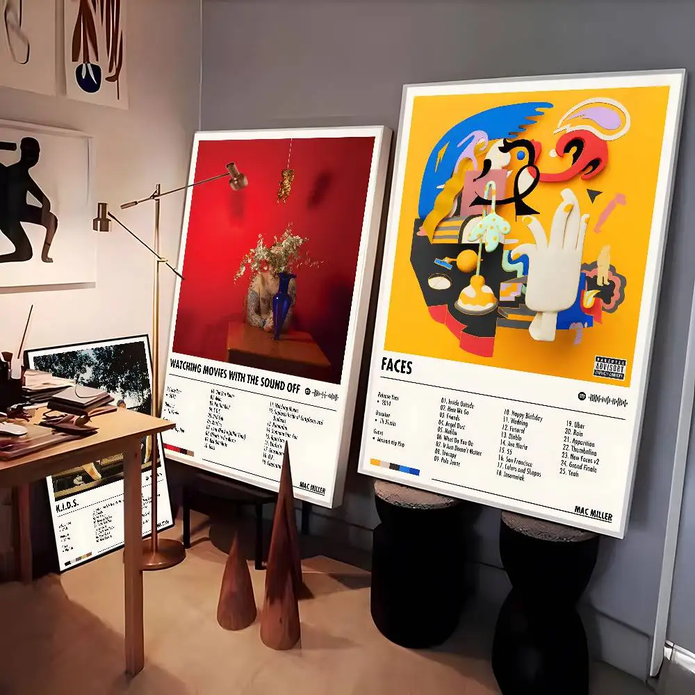 شعبية الموسيقى المغني M-Mac ميلر المشارك اللوحة ملصقات النوم غرفة المعيشة الجدار الديكور هدية المنزل الفن الجمالي