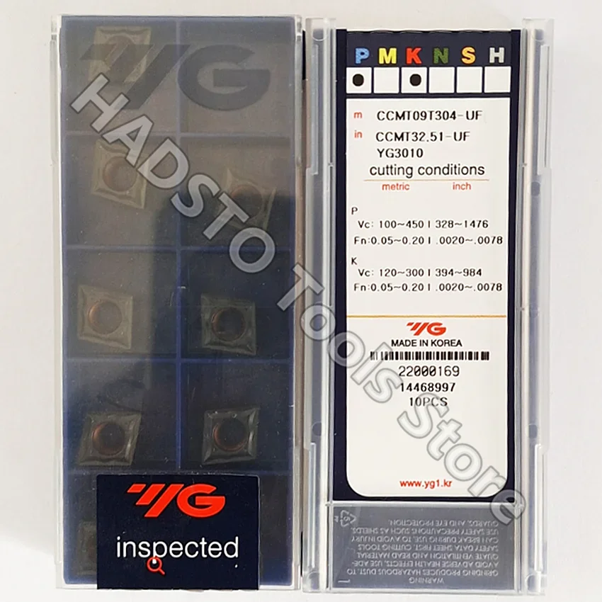 CCMT09T304-UF YG3010 YG3020 CCMT09T304-UF CCMT09T304 CCMT32.51 YG-1 YG CNC كربيد إدراج تحول إدراجات للصلب والحديد الزهر #3