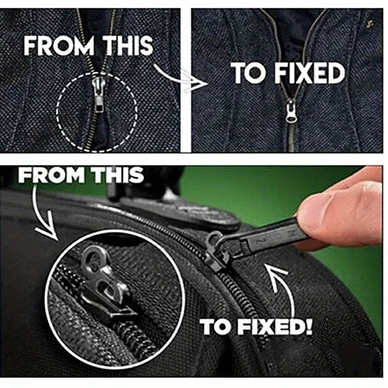 18pcs Fixed Zipper Repair Kit, Zipper Slider Repair Kit, Fixed Zipper Detachable Rescue Replacement Kit