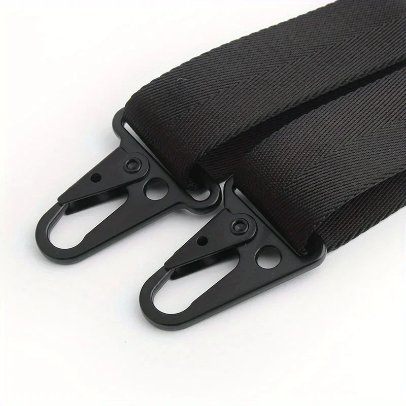 2PCS thickened black keychain zinc alloy buckle metal carabiner clips hooks for paracord sling outdoors backpack