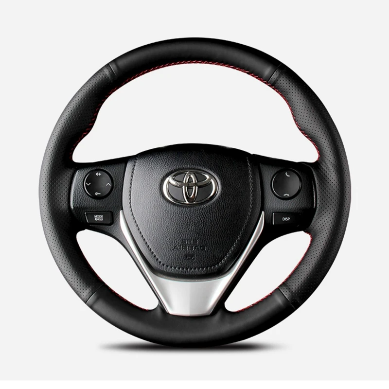 

DIY Black Faux Leather Car Steering Wheel Cover For Toyota Camry 2015 2016 2017 Avalon 2013- 2018 Car Accessories