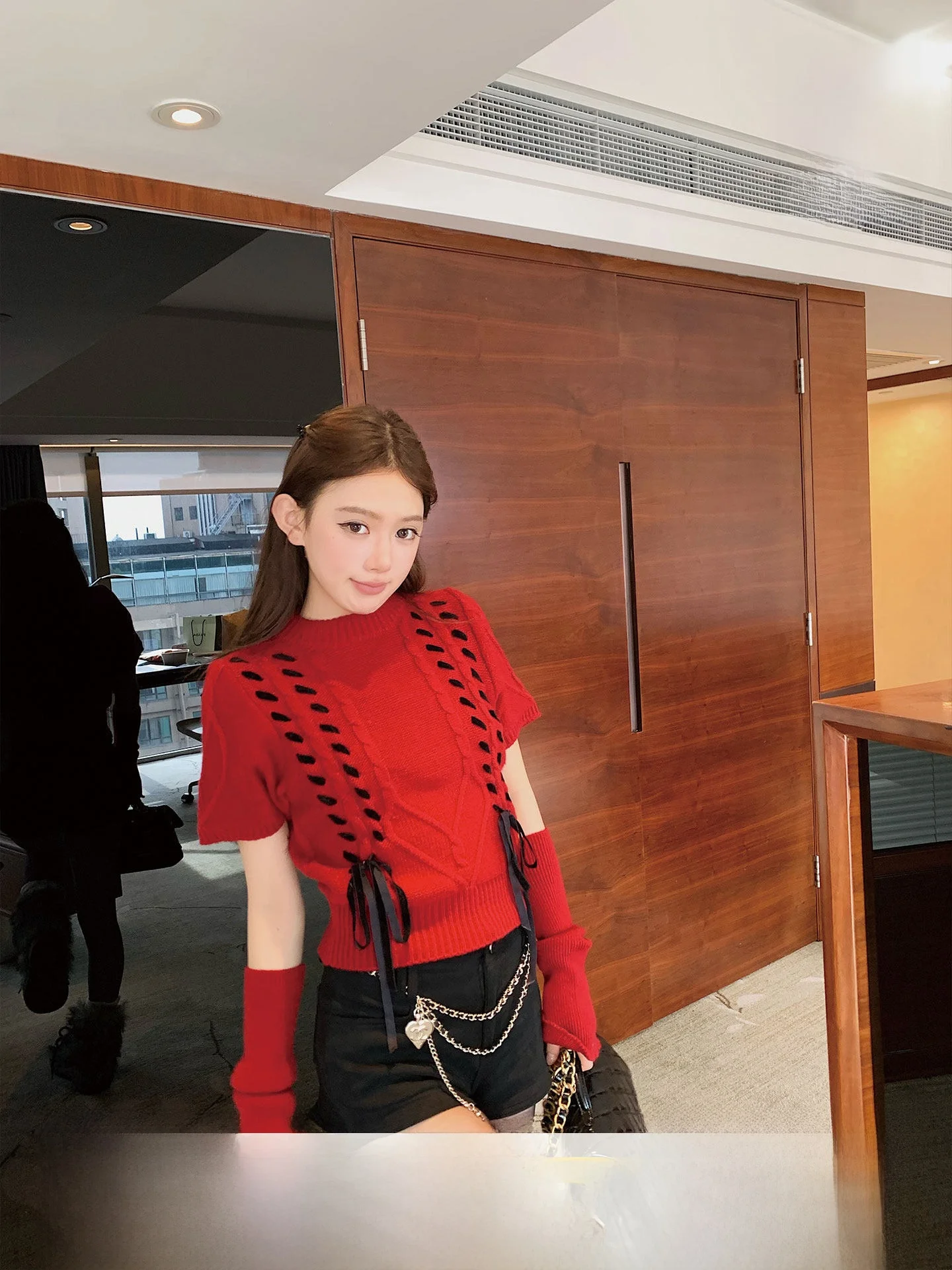 

Вязаный свитер Sweet Sle ort Sve для женщин, с круглым вырезом, приталенный, повседневный, модный, осенне-зимний, из смесового полиэстера