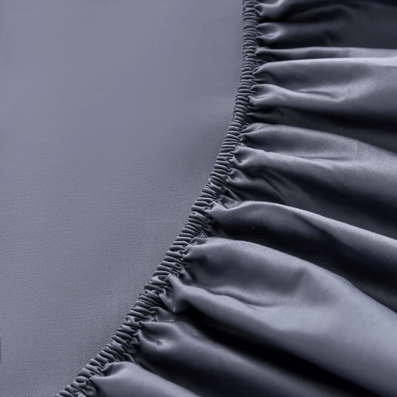 Luxury Egyptian Cotton Bed Fitted Sheet with Elastic Bands 1000 Thread Count Mattress Cover Soft Sateen Weave 1PC Sheets 140/200