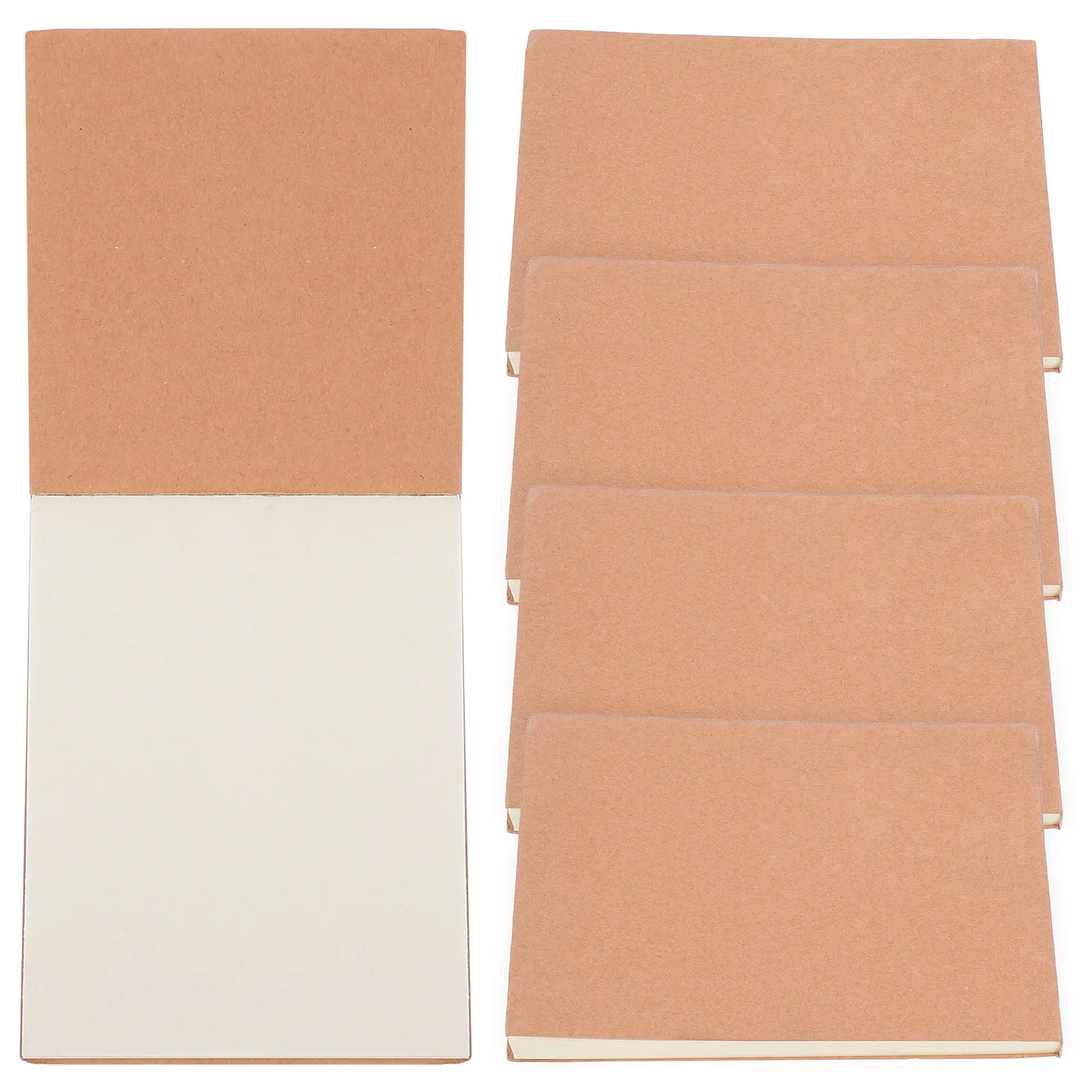 5Pcs Thickened Blank Notepad Set Mini Pocket Size Notepads for Sketching Writing Notes Schedule Planning Portable Stationery