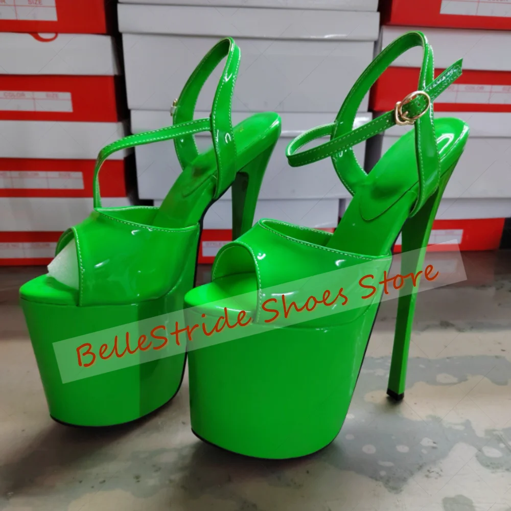 

Green Peep Toe Platform Sandals Open Toe Fashio Women Shoes Stilettos High Heels Party Banquet Dating 2025 Zapatos Para Mujere