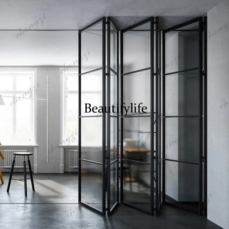 Y136 Z183 Customization Factory Custom-Made Lightweight Soundproof Fire-Resistant Panoramic Glass Aluminum Double-Folding Doors