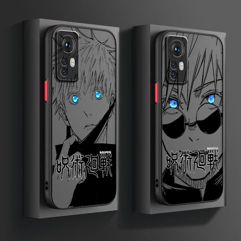 Comics Jujutsu Kaisen Art Frosted Translucent For Xiaomi Mi 13 12 12T 11T 11 11i 10T 10 9T Pro Lite Ultra 5G Soft Phone Case