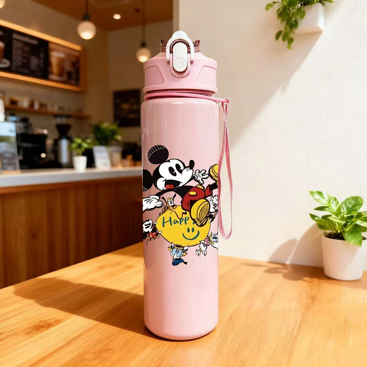 3D Printed Cartoon Pattern Water Bottle, Premium and Durable with Portable Carry Strap, Lightweight & Easy to Carry,Kids' Gift