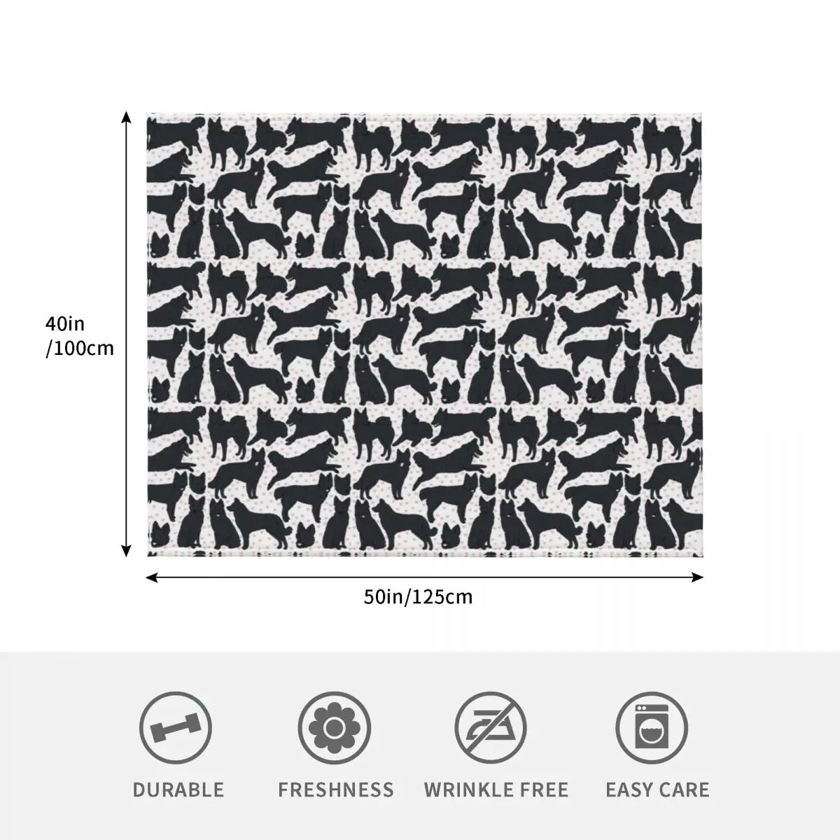 لطيف Mudi الأسود الكلب نمط رمي بطانية المصممين الفاخرة مصمم الحرارية للسفر البطانيات الجميلة