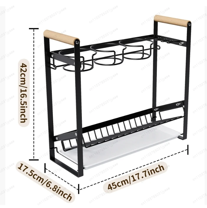 Storage Rack Large Capacity Cup Holder Multifunctional Thermal Insulation Kettle Cold Water  Drain