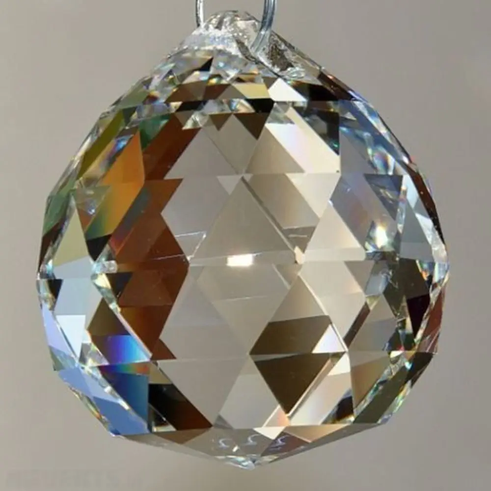20/30/40/50mm Clear Crystal Ball Prism Sun Catcher Rainbow Pendant Maker Hanging Crystal Prism Lighting Bead Prisma Pendant