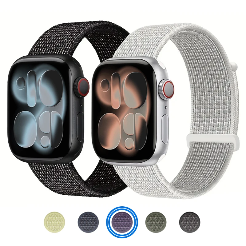Bracelet à boucle en Nylon pour Bracelet de montre Apple 46mm 40mm 44mm 45mm 38 42mm 41mm, pour IWatch Ultra 49mm 11/10/9/8/7/6/SE/5/4