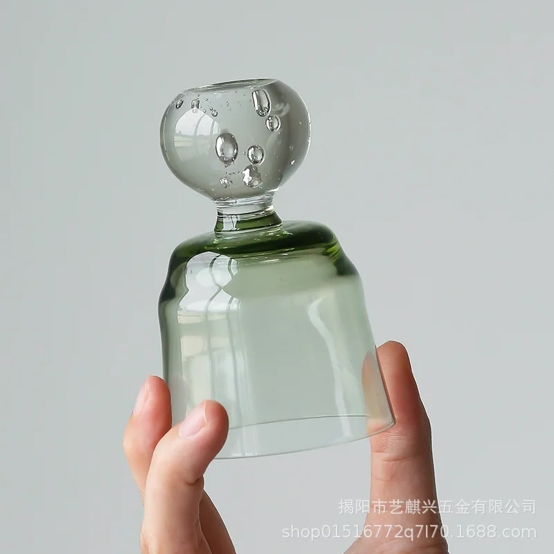 Creative Niche Design of Ashtray Bubble Ice Cream Cups High-end Crystal Glass Cups Dessert Milkshake Cups