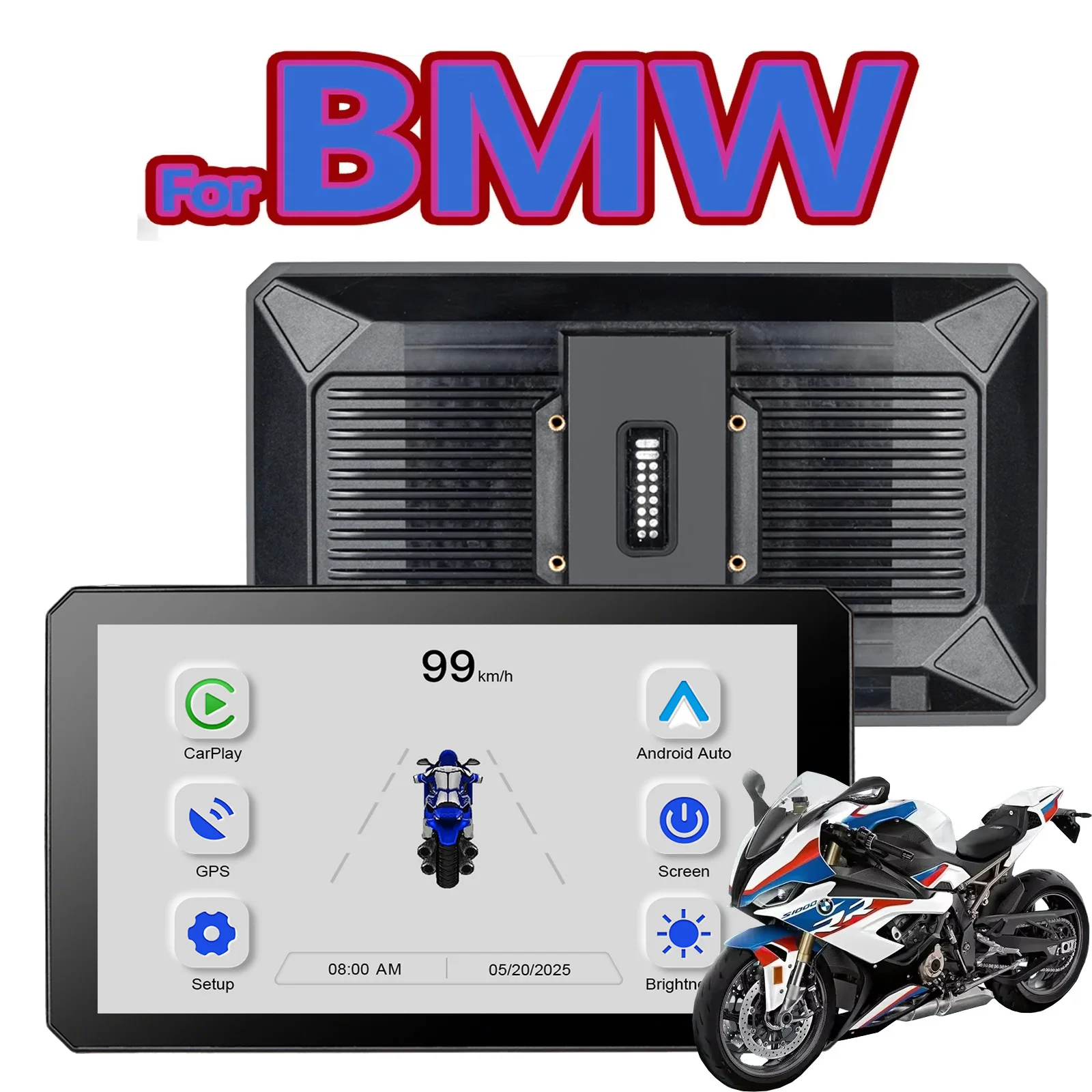 B7 Carplay Per Motorrad for BMW  XR M1000 R1200GS R1250GS S1000XR R1300GS 7 Inch Motorcycle Navigator Android Auto Screen