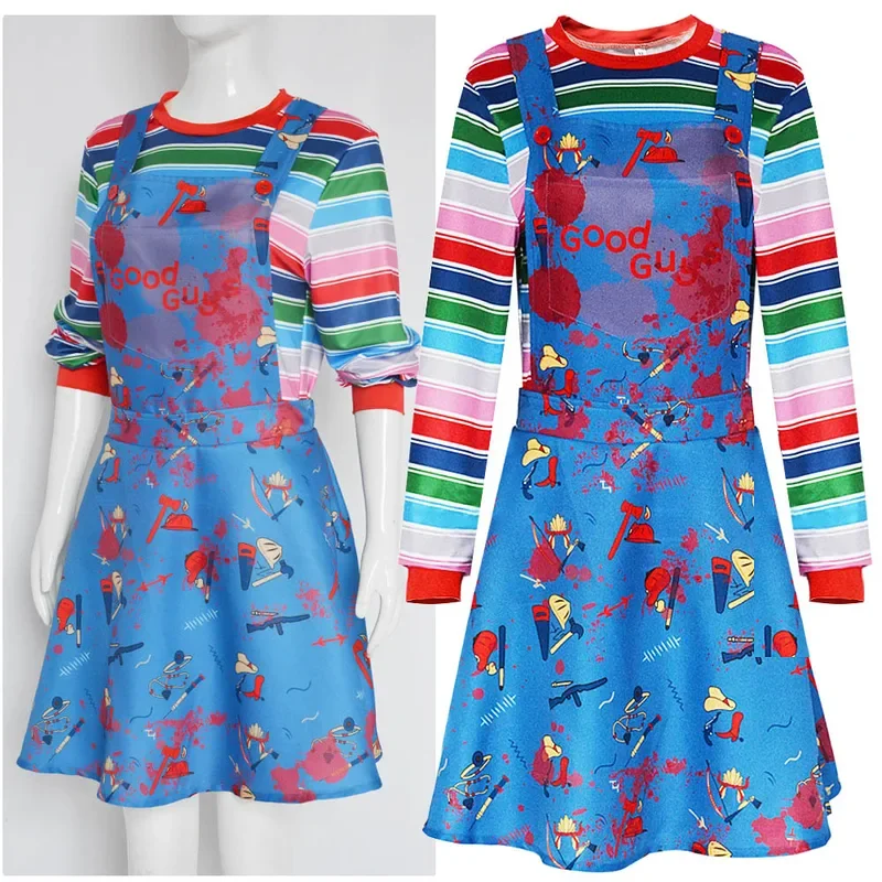 زي تنكري للهالوين للرجال والنساء ، زي قاتل الرعب ، مهرج الحفلات ، زي الهالوين