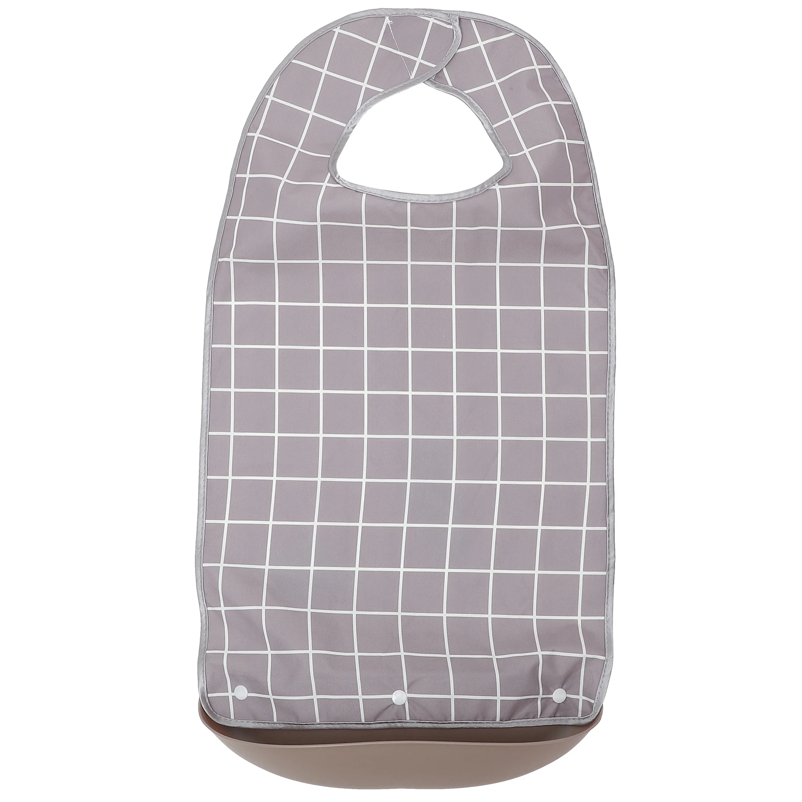 

Waterproof Bibs PVC Material Washable Grey Large Size Drool Bibs Special Needs Elderly Care Drool Protection Gifts