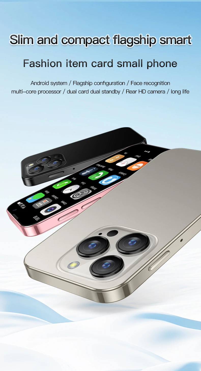 SERVO Ultra Mini Pocket Smartphone 3G Android 9.0 2GB+16GB Dual SIM Face Unlock WiFi GPS Video Player 3.0" Unlocked Mobile Phone