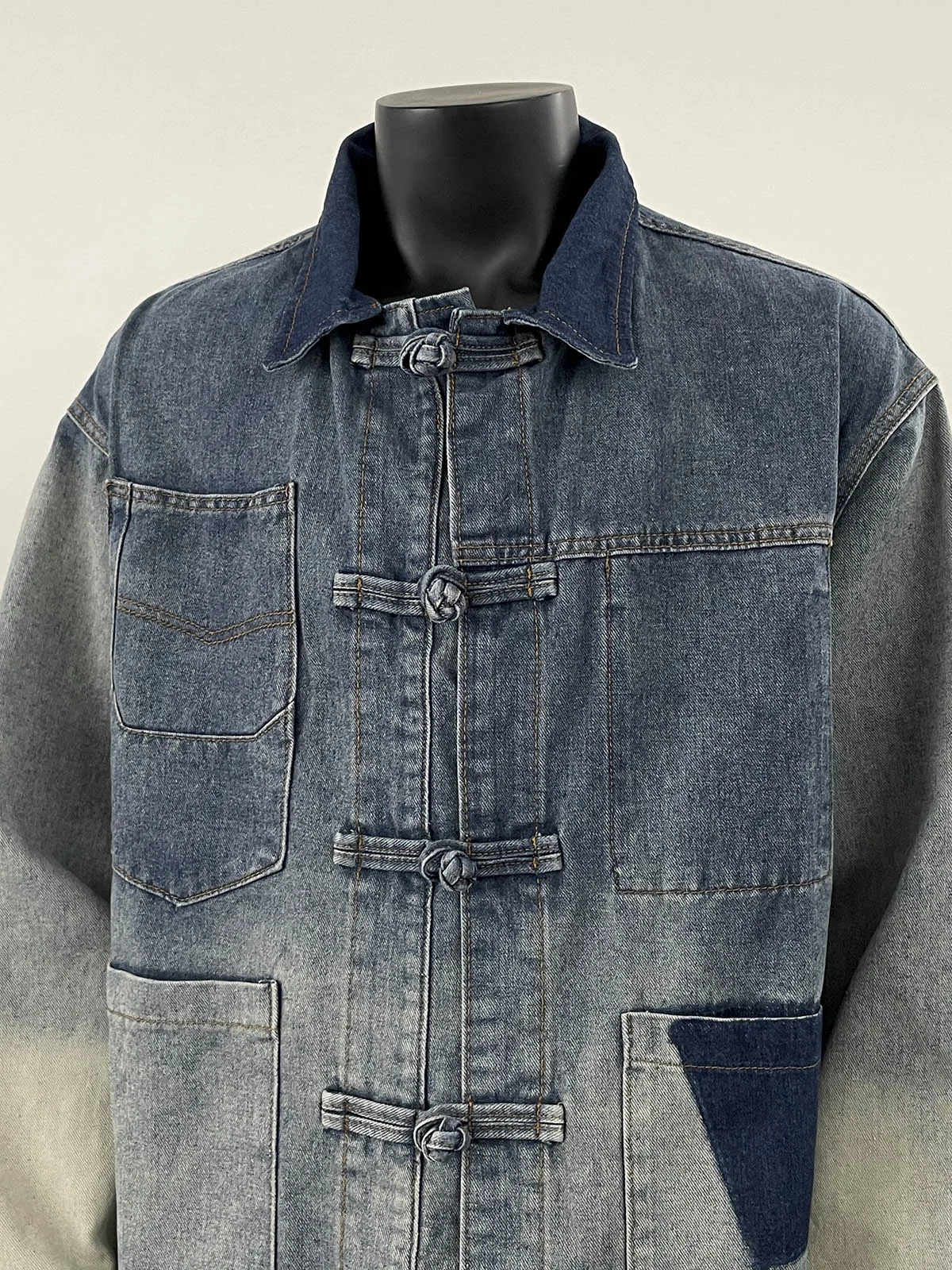 Nieuwe Chinese Sle Waed Vintage Button Denim Jaet Loose Fit Heren Design Sensation High End Jas voor koppels