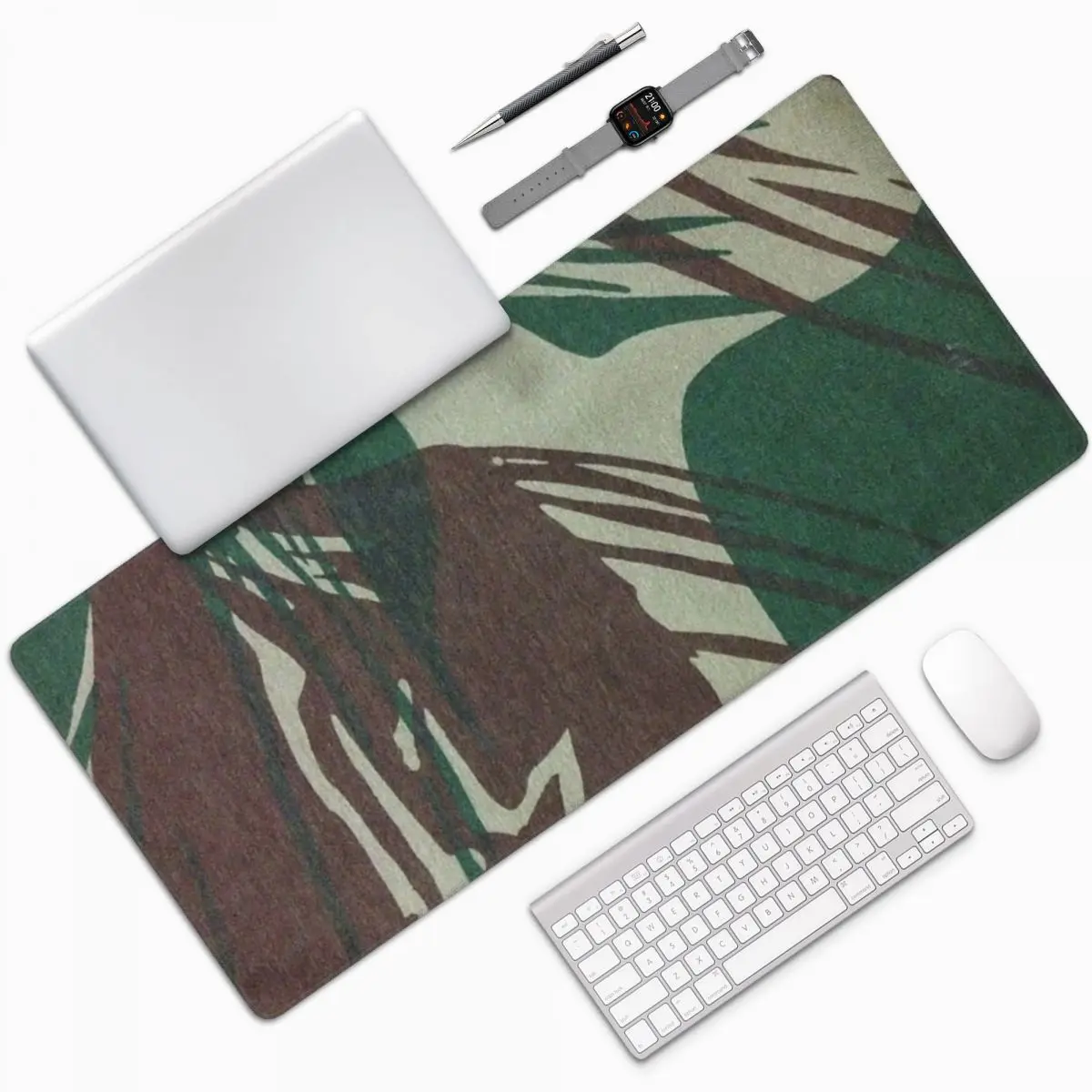 Rhodesian Brush Stroke Camouflage Large Mouse Pad Computer Keyboard Mouse Mat PC Laptop Desk Mat Office Accessories Table Mats