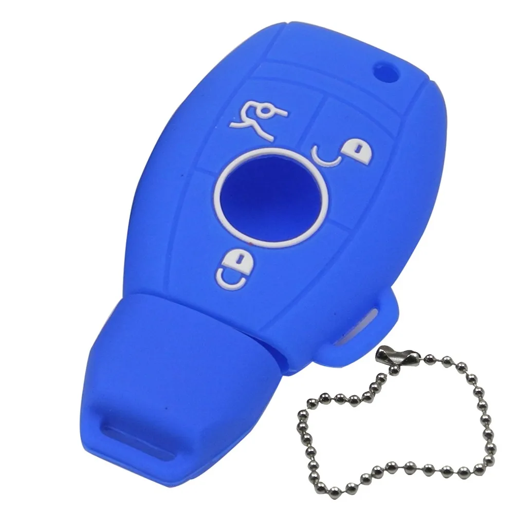 jingyuqin Silicone Car Key Cover Case for Mercedes For Benz W203 W211 CLK C180 E200 AMG C E S Class Keyrings Holders Accessories