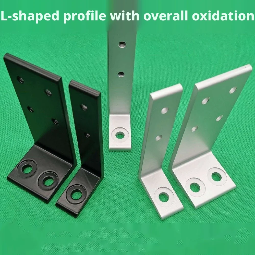 1PCS Aluminum L-Type Anchor Connector Square Foot Cup Ground Anchor Fence Base Guardrail Support 2020