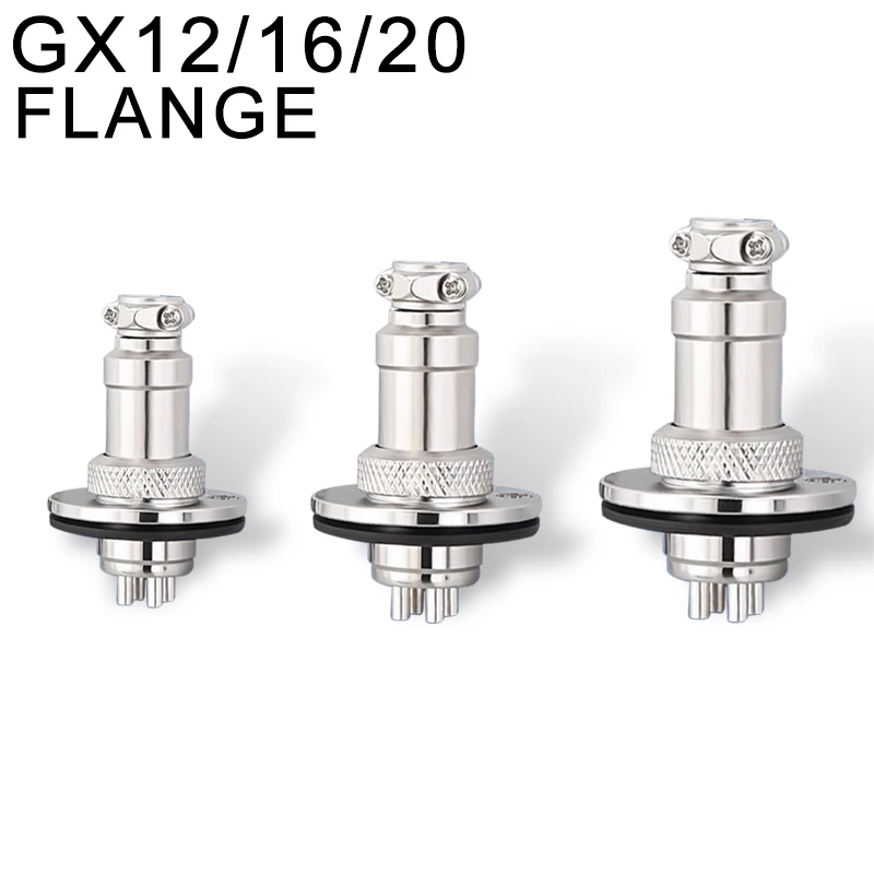 

5/10Sets GX16 GX12 GX20 Connector Flange Mounting Aviation Plug Male And Female 2Pin 3Pin 4Pin 5/6/7/8/9/10/12Pin Connector