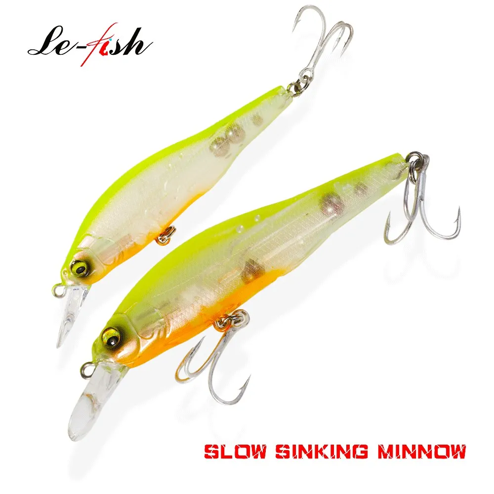 Le Fish 80.5mm 10.7g Slow Sinking Minnow Hardbaits Fishing Lures Wobblers Jerk Your Bait Crankbaits Perch Leurre