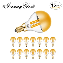 G45 Edison LED Filament Bulb E12 E14 4W Dimmable 110V 220V Globe Top Gold Warm White Mirror Light Pendant Lamp Home Decor Source