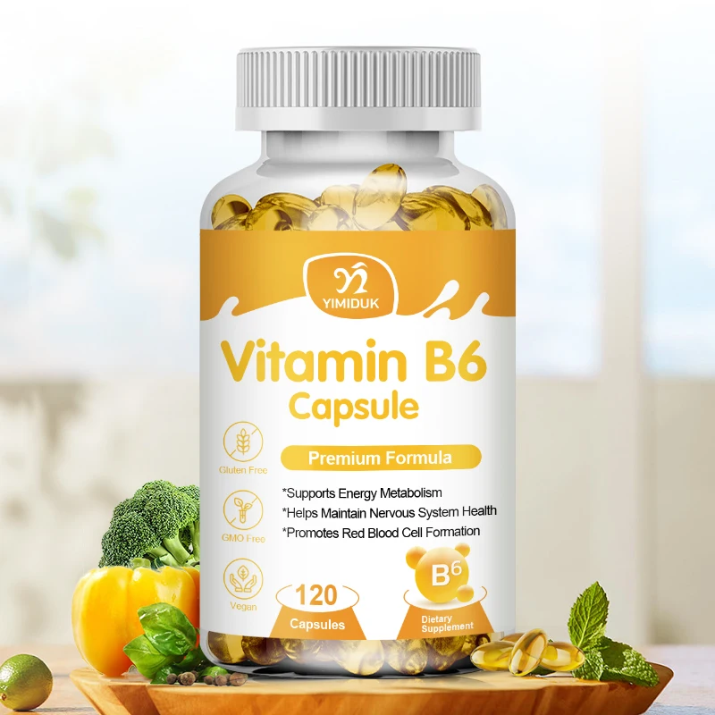 Vitamin B6 Supports Energy Metabolism For Cardiovascular & Neurological Health & Kidney & Eye Health B Complex Supplement