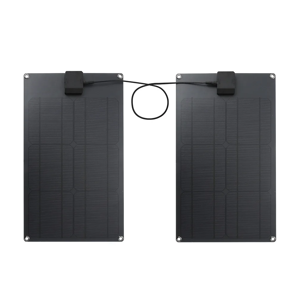 Placa solar portátil, Carregador USB ao ar livre para acampamento da bateria do telefone móvel, 5V, 18V, 50W, 12 V