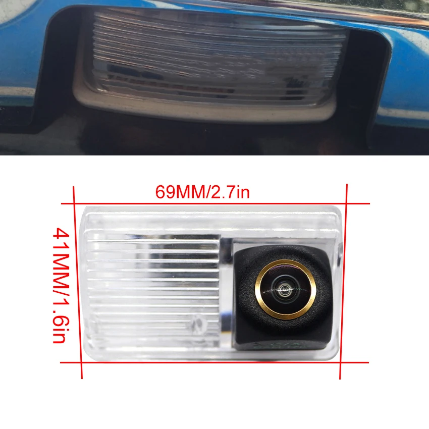 1080P 170° Golden FishEye Vehicle Rear View Camera For Toyota Auris MK1 E150 2006 2007 2008 2009 2010 2011 2012 HD Night Vision