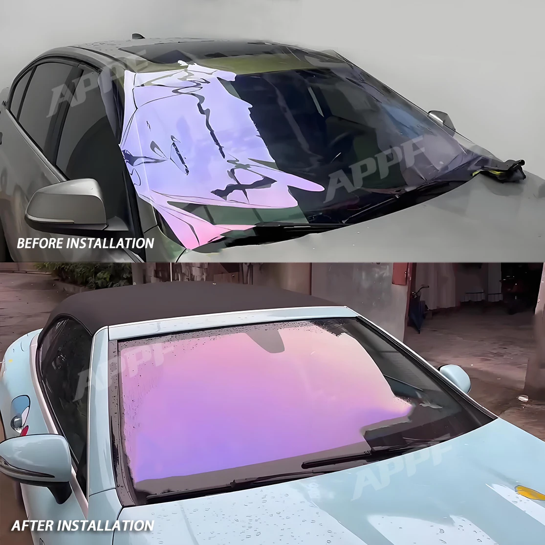 3mil Kameleon Window Tint Film Paarse Kleur Window Tint Bescherming Autoruiten op Voorraad Warmte-isolatie Explosieveilig