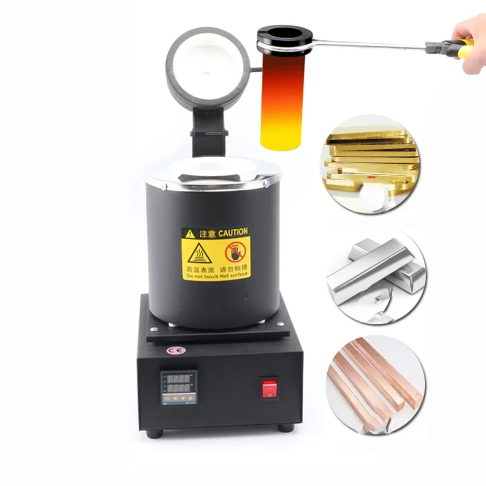 

1KG Gold melting machine gold induction smelting machine 1100 degree high temperature electrical furnace industrial