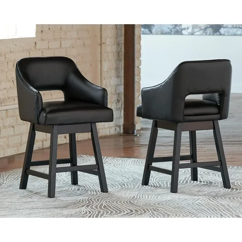 Signature Design by Ashley Tallenger Modern Upholstered Swivel Counter Height Barstool