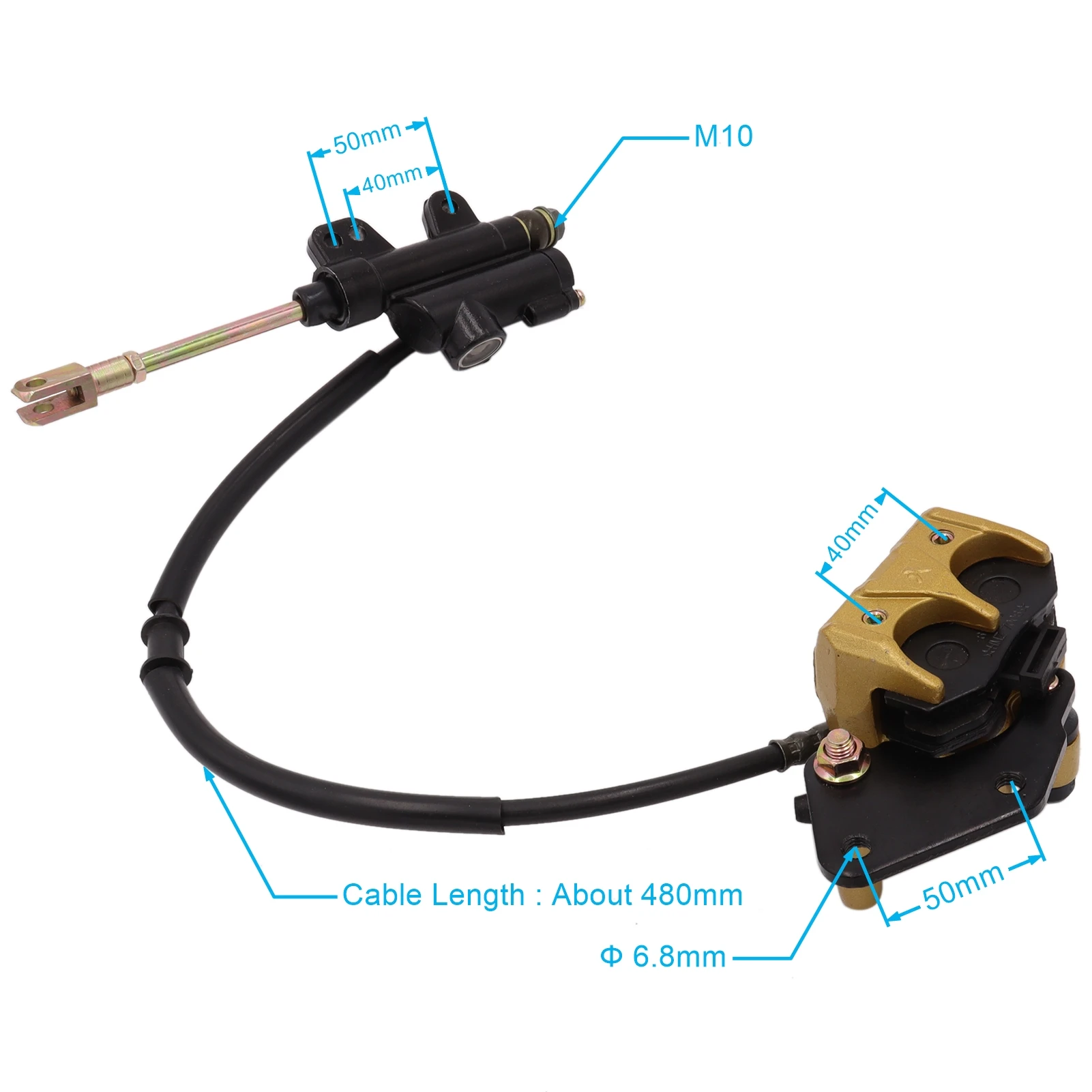 Rear Up And Down Disc Brake Pump Caliper Assembly for 110cc Apollo Off-Road Motorcycle Dirt Bike