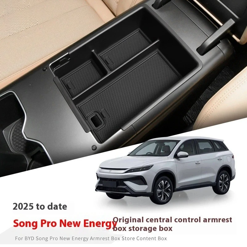 

For BYD Song Pro DM-I 2025 Car Center Console Tray Armrest Storage Box Divider Tray Organizer Interior Tidying Car