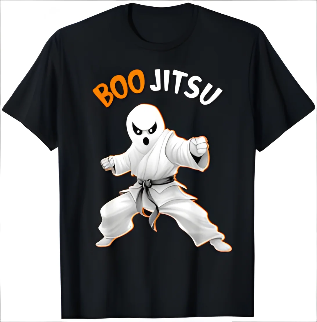 Funny Jiu Jitsu Halloween Ghost Boo Jitsu Martial Art T-Shirt