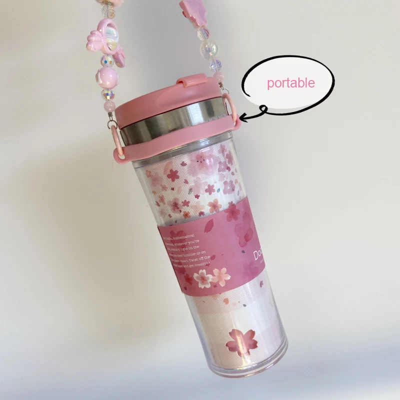 لطيف بهلوان اكسسوارات مقبض حزام ل ستاربكس كوب زجاجة ماء الناقل حبال حامل مع حزام ل 6-10 سنتيمتر كوب الفم #5