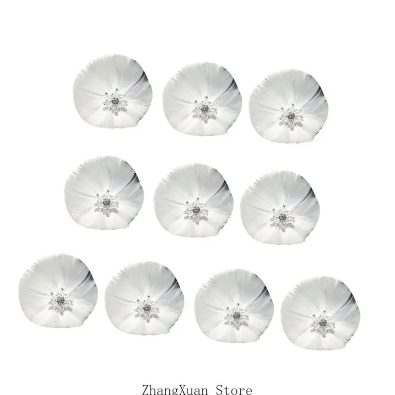 Federblumen-Applikationsset für Anlass-Styling, Kleider, Haarschmuck und Kostüme 3XUF – Detail 4
