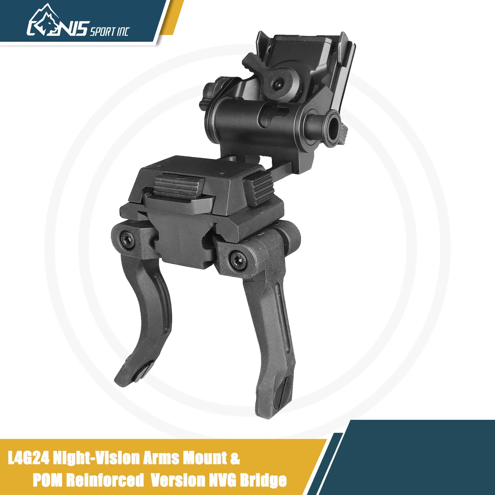 

New Metal L4G24 Night-Vision Arms Mount+POM Reinforced Upgraded Version NVG Bridge for pvs14 Digital Night Vision (UK Standard)